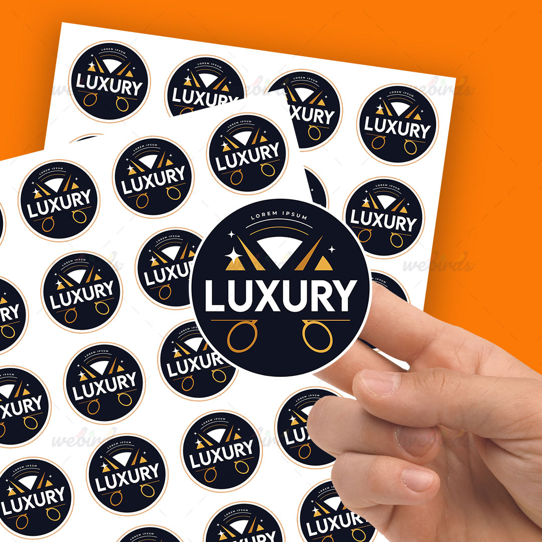 Black Round Stickers By Webirds