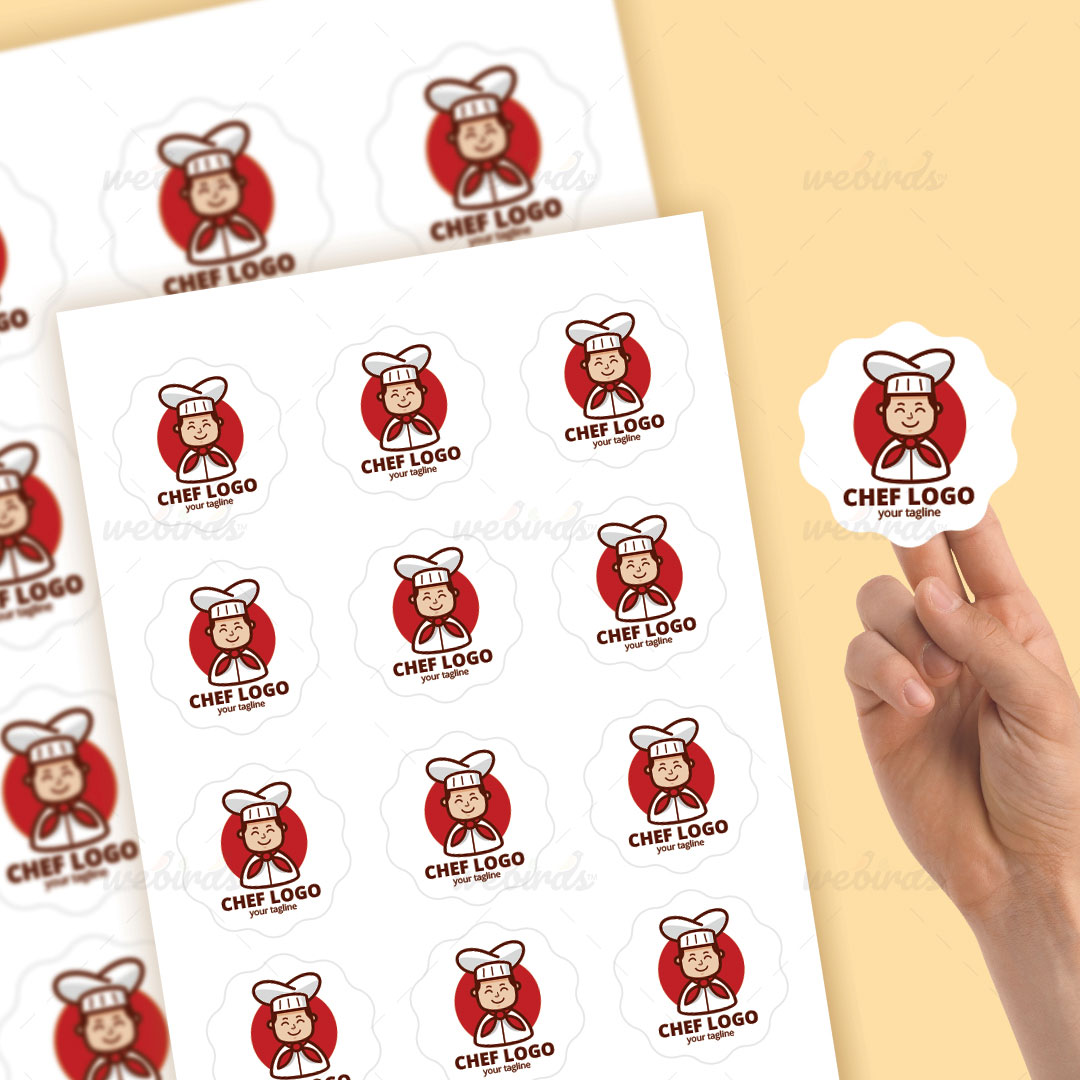 Logo Printed Scallop Stickers By Webirds