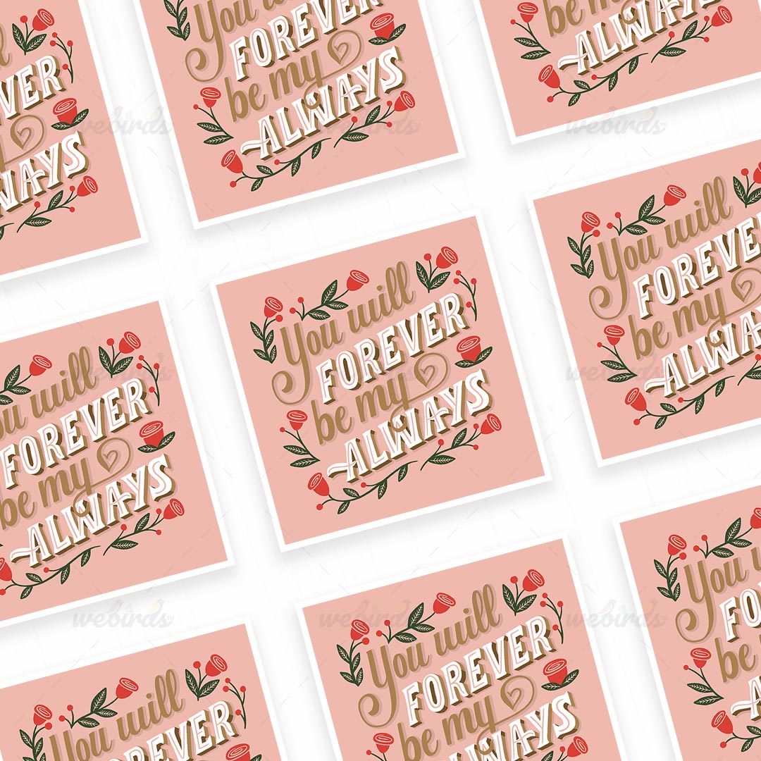 Pink Square Stickers By Webirds