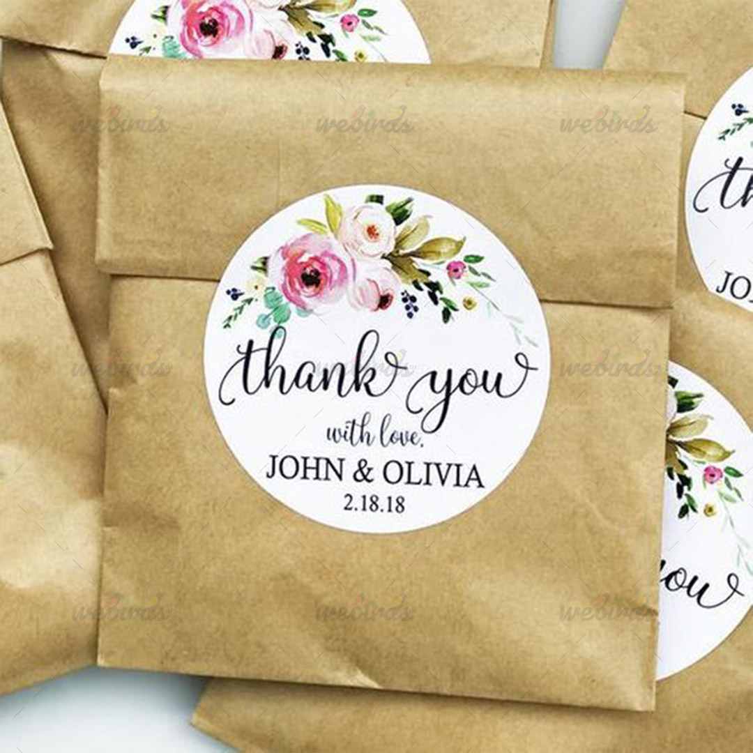 Round Stickers On packaging By Webirds
