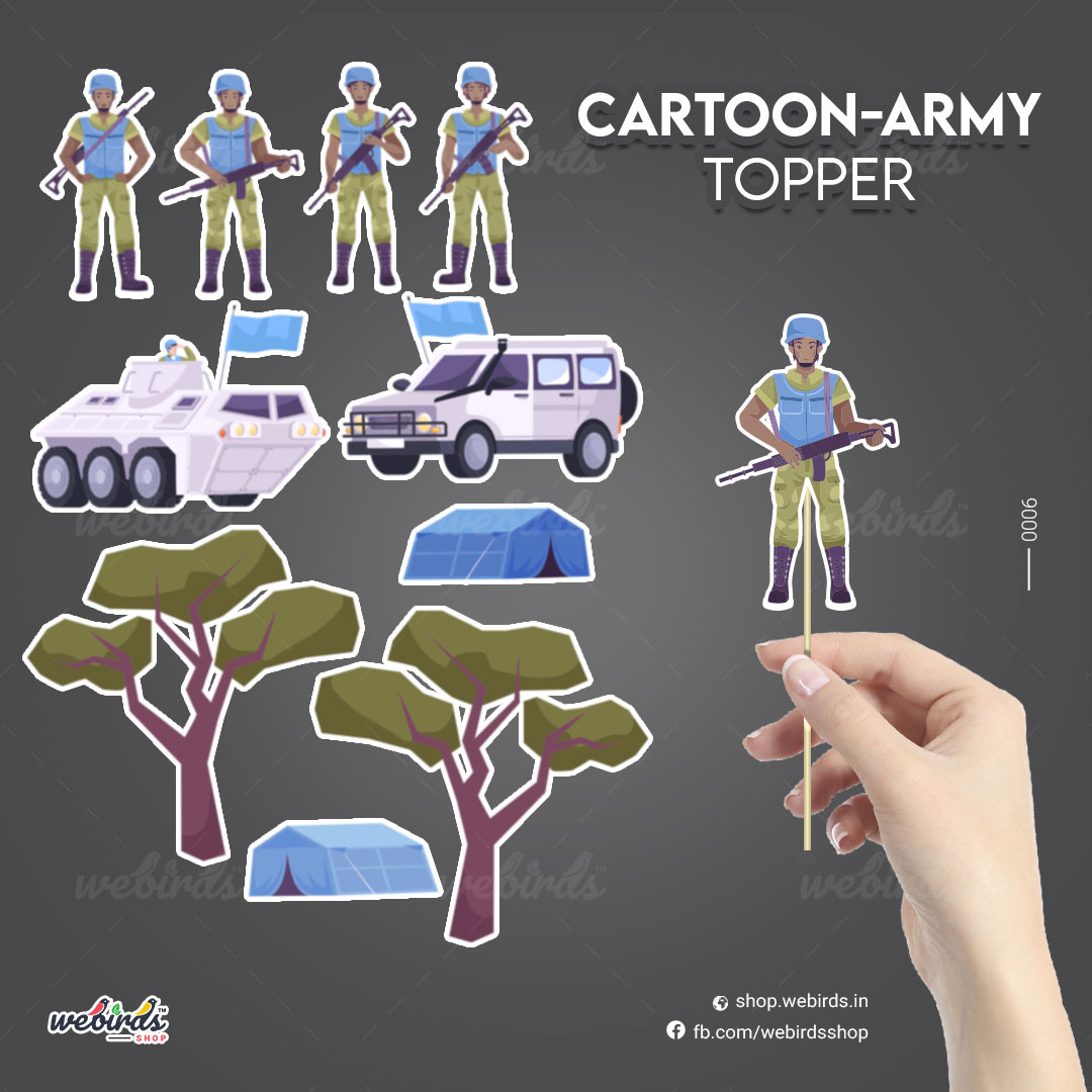 Cartoon Army Topper By Webirds