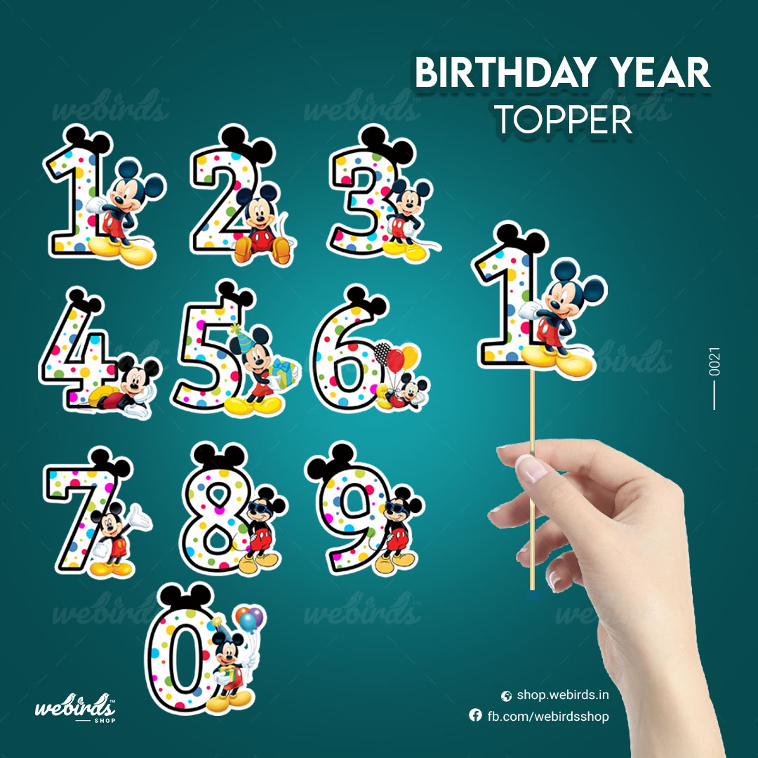 Birthday Year Topper By Webirds