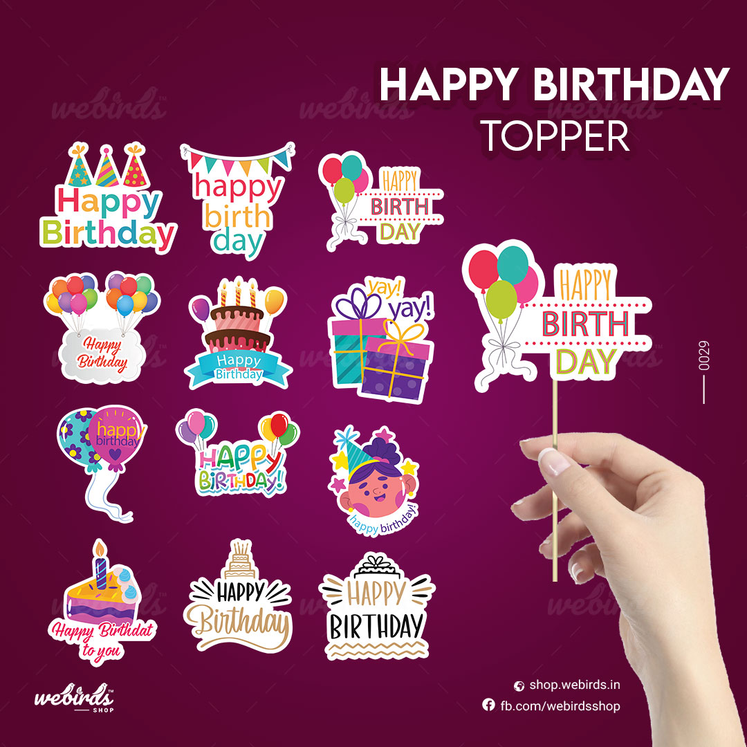 Happy Birthday Topper By Webirds