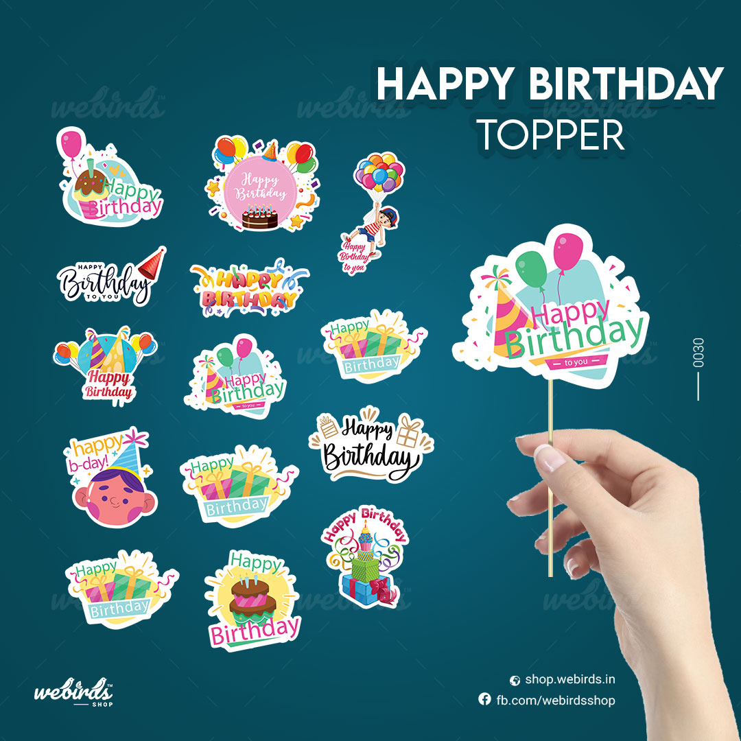 Happy Birthday Topper By Webirds